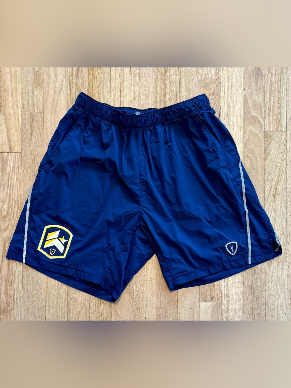 Adrenaline West Coast Starz Lacrosse Athletic Training Shorts Navy Blue Large